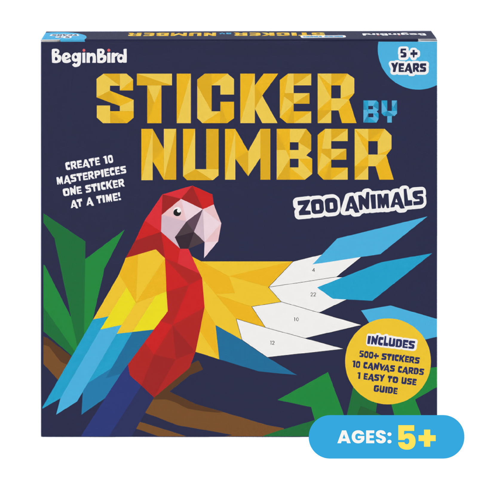 Sticker by Number: Zoo Animals