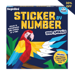 Sticker by Number: Zoo Animals