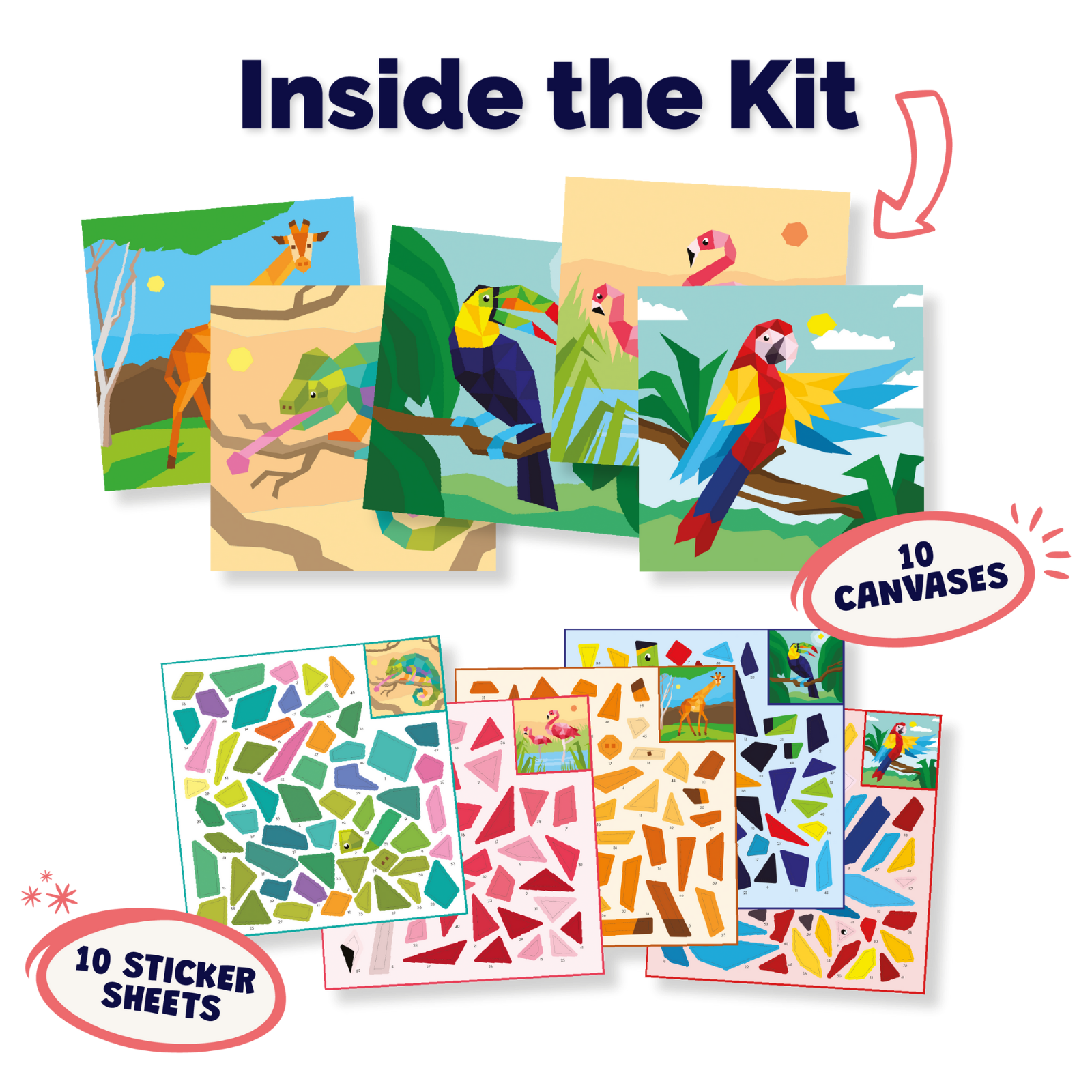 Sticker by Number: Zoo Animals