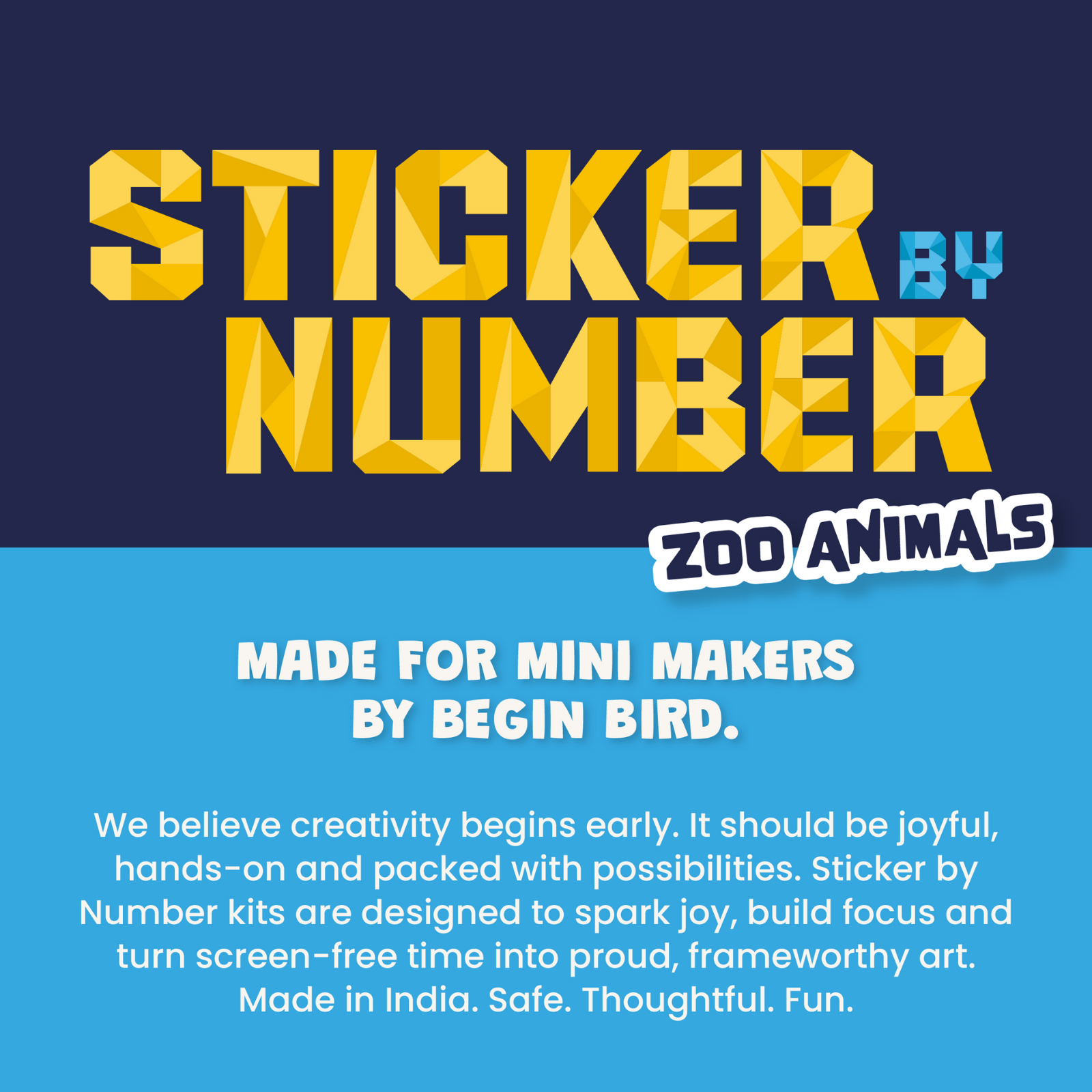Sticker by Number: Zoo Animals