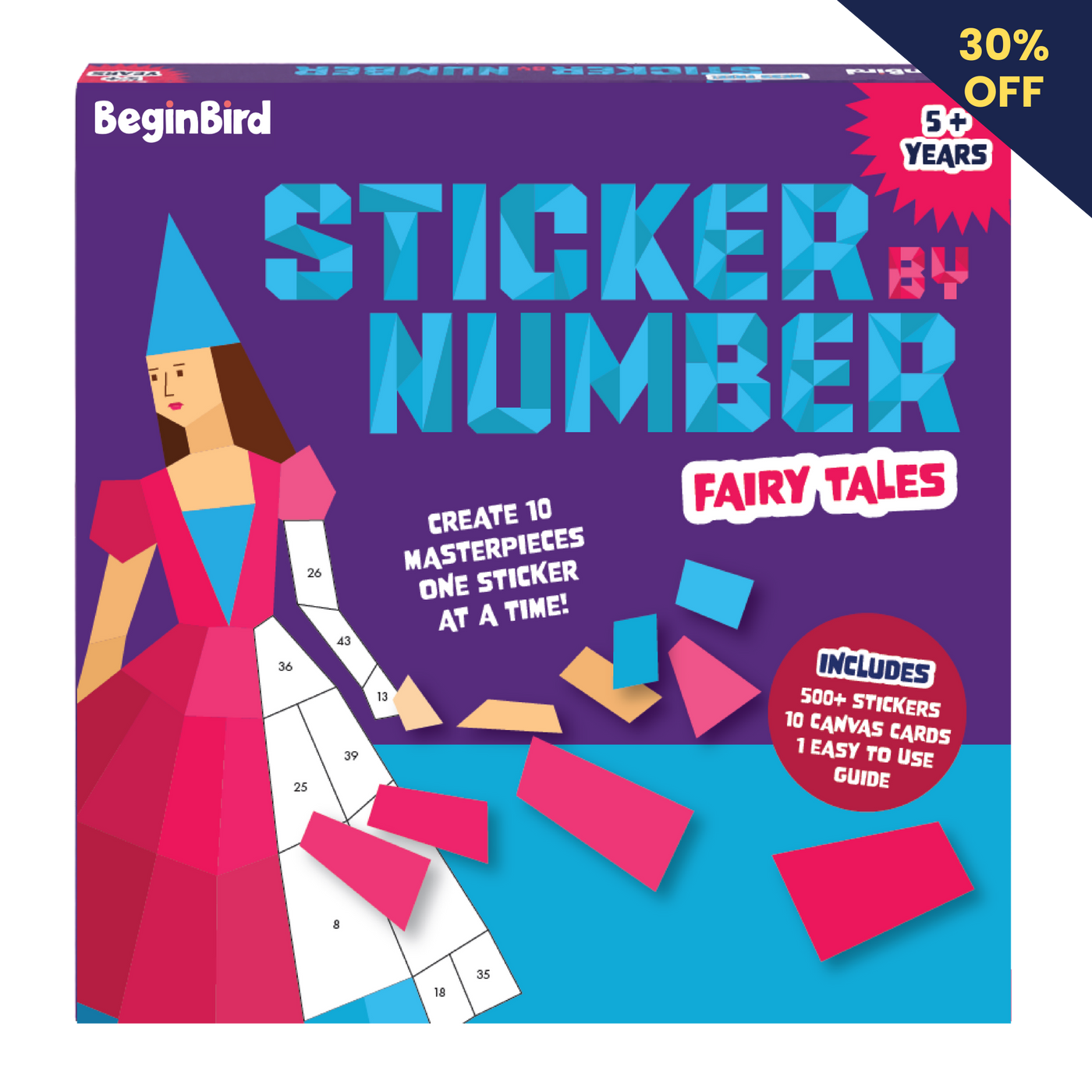 Sticker by Number: Fairy Tales