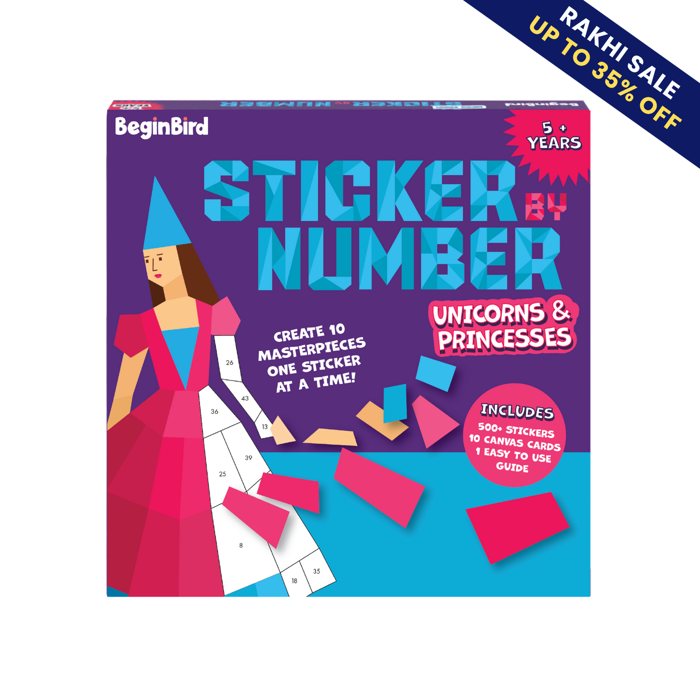 Sticker by Number: Unicorns & Princesses