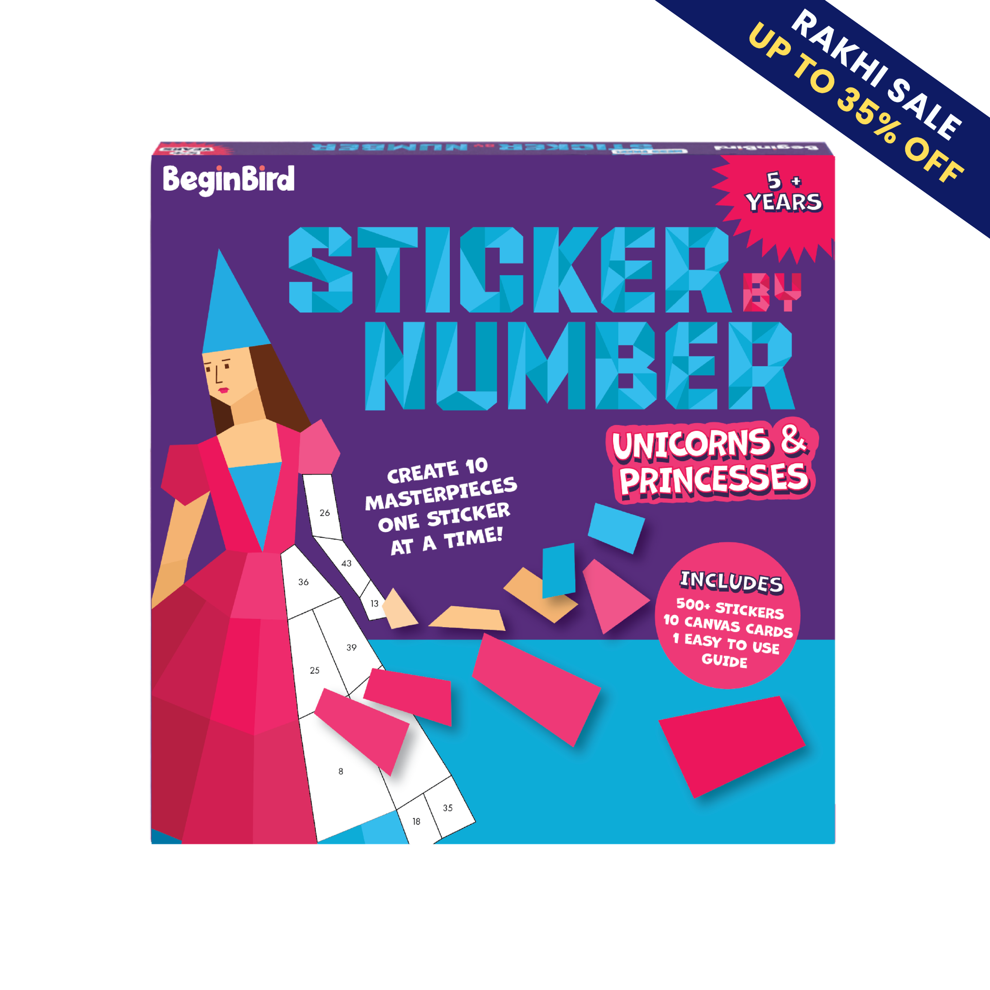 Sticker by Number: Unicorns & Princesses