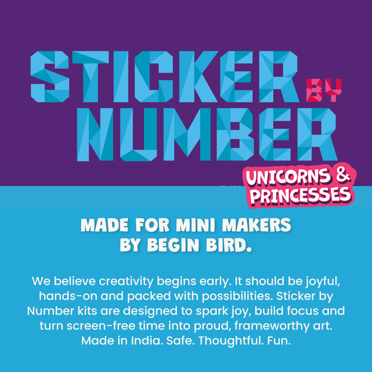 Sticker by Number: Unicorns & Princesses